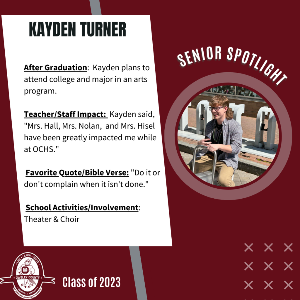 Senior Spotlight-Kayden Turner