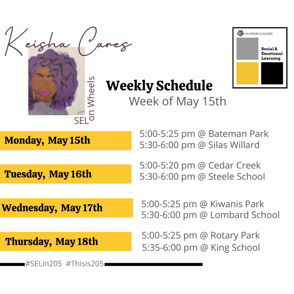 Keisha Cares Schedule