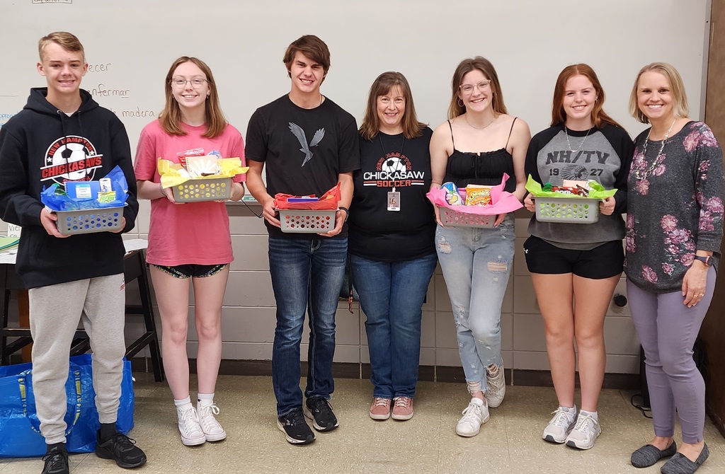 NHHS Rotary Interact Club wrapped up their school year of service projects with the final meeting of the year. We recognized the CORE Leadership team for their extra work and time. They are: Easton Monteith, Olivia Horner, Aydin Ries, Kris Ward, Catherine Pethoud, Karla Pickar, and Jenny Monteith. The club continues to support the Chickasaw Pride Pantry, which has given out almost 4000 pounds of items since June.