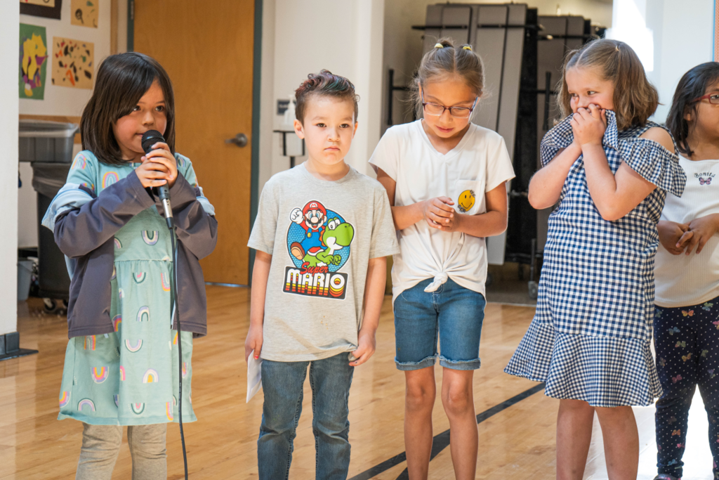 Students do speeches for Ms. Ramona