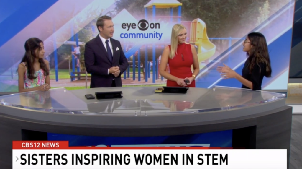 Goyal sisters talk with CBS 12 about their STEM accomplishments