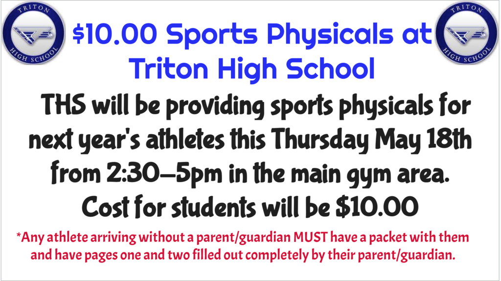 May 18th Sports Physicals