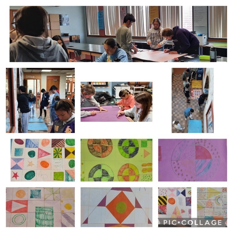 For some geometric probability, we made carnival gameboards. 