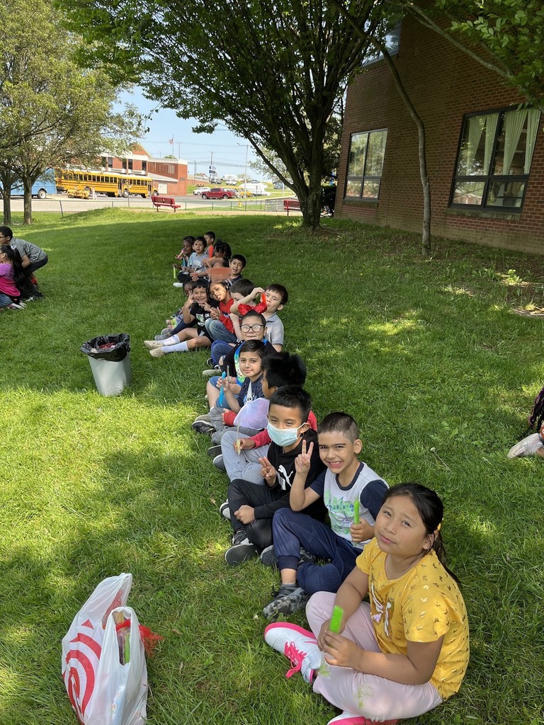 1st Grade enoying a treat