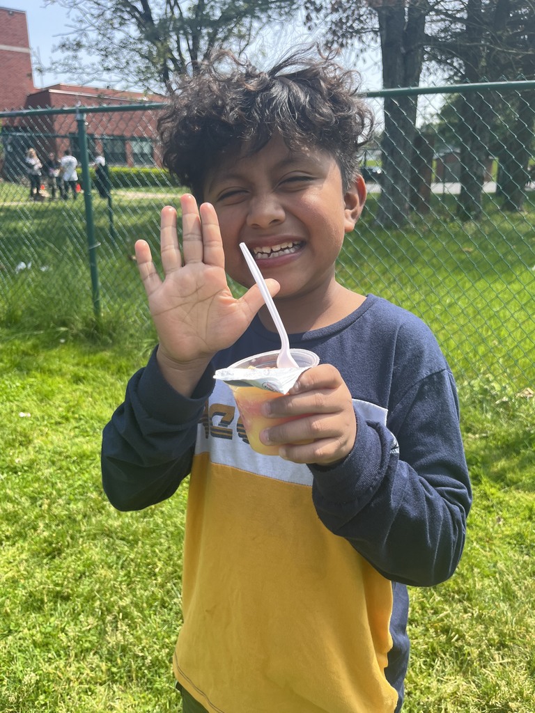 3rd graders enjoying water ice as a reward for their hard work during the PSSA’s!