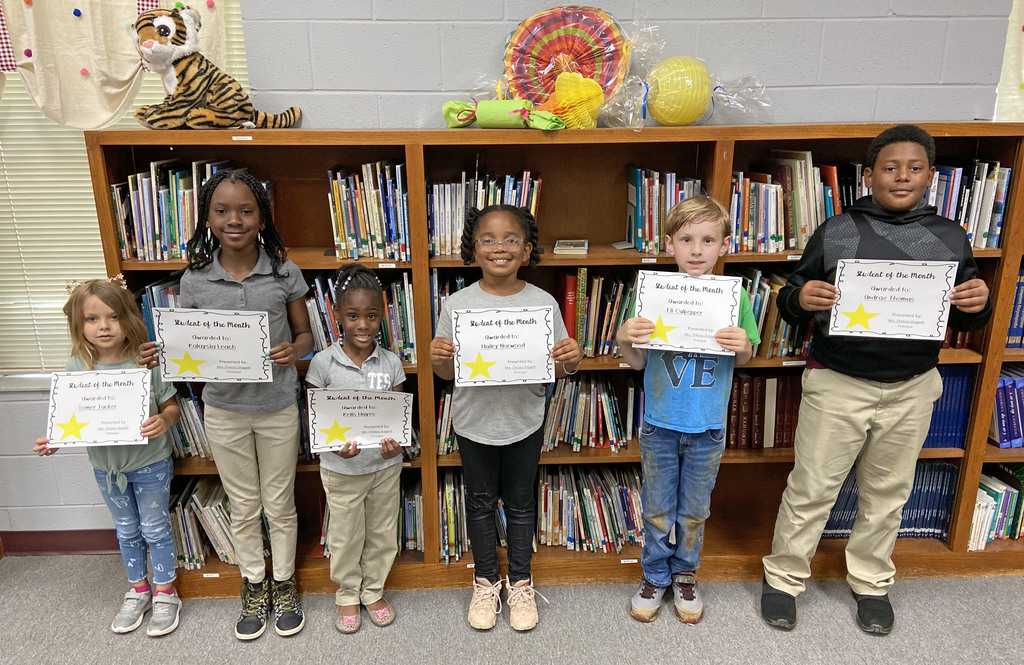 "Students of the Month" for April 2023 at Thomasville Elementary School have been chosen: Somer Tucker, kindergarten; Kalaysia Leach, third grade; Kelis Hayes, pre-K; Hailey Norwood, second grade; Eli Culpepper, first grade; and Andraz Thomas, fourth grade.