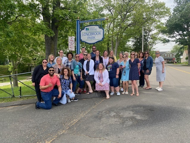 Staff walk at Longbrook Park