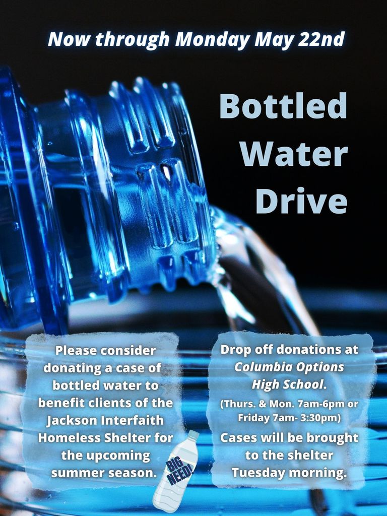 Bottle Water Drive until May 22nd