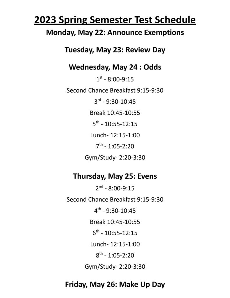 2023 Spring Semester Test