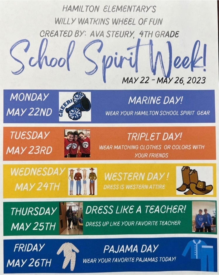 Spirit Week begins Monday💙💙💙