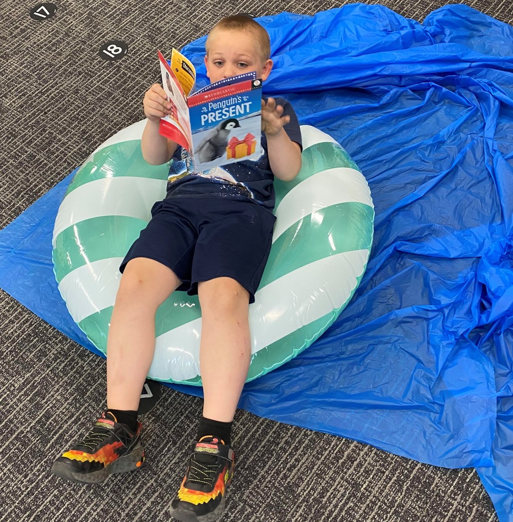 Student enjoys a beach day in Mrs. Buettner's class at BPS