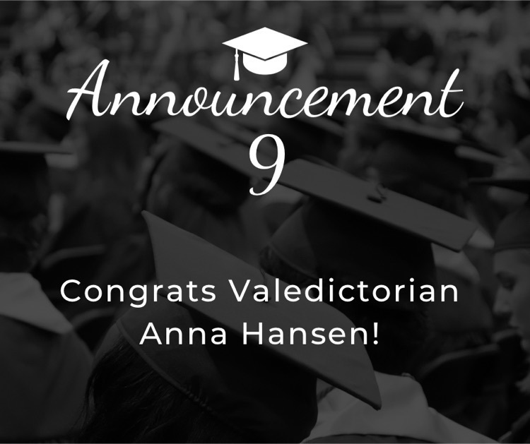 Valedictorian Anna Hansen