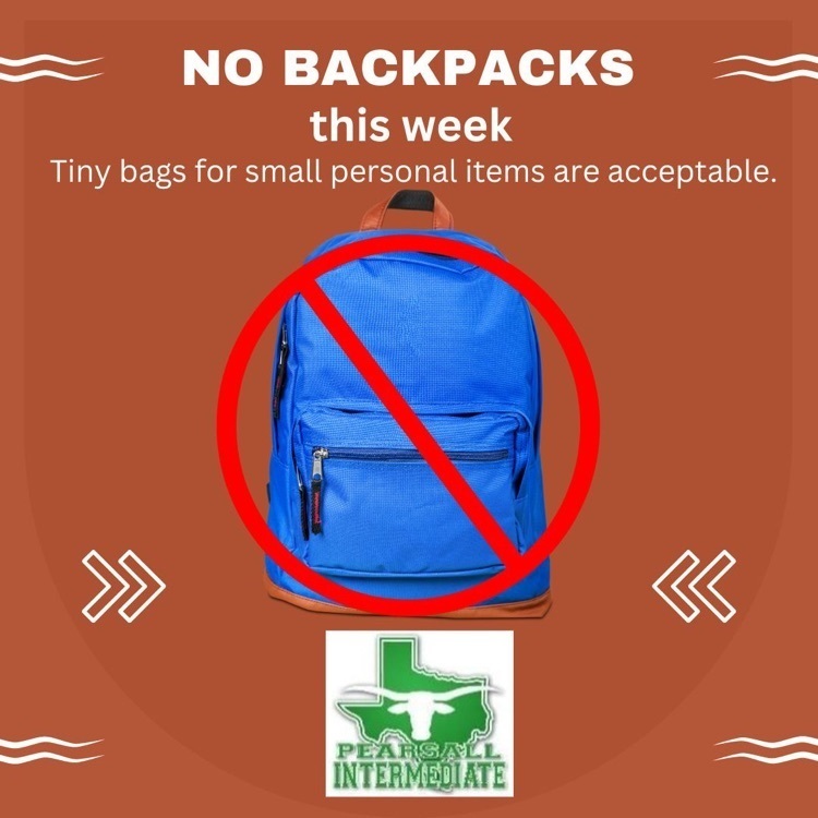 no backpacks 