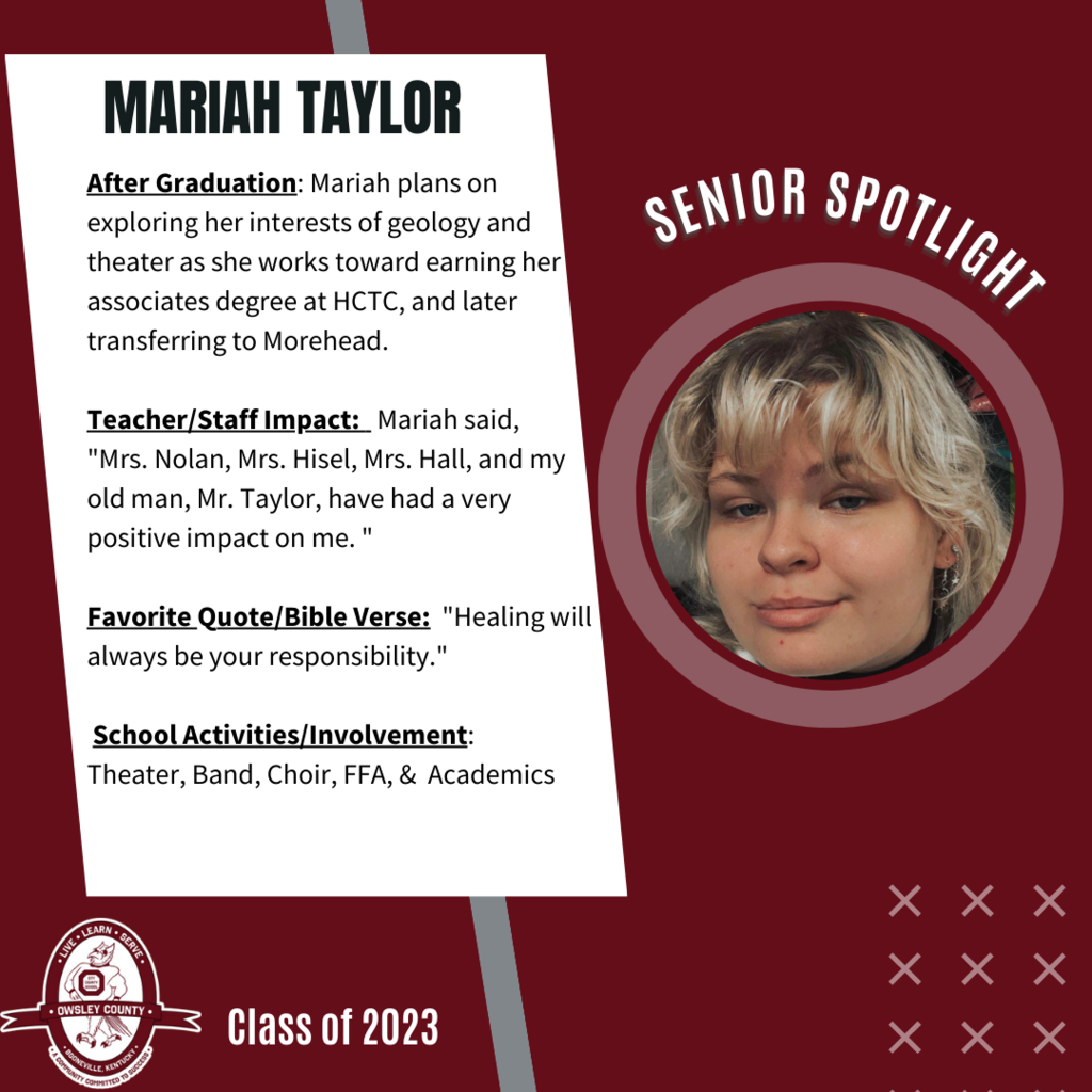 Senior Spotlight-Mariah Taylor