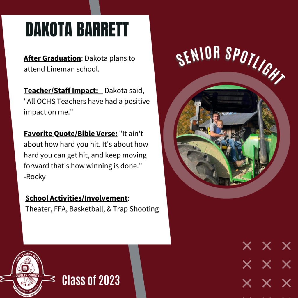Senior Spotlight-Dakota Barrett