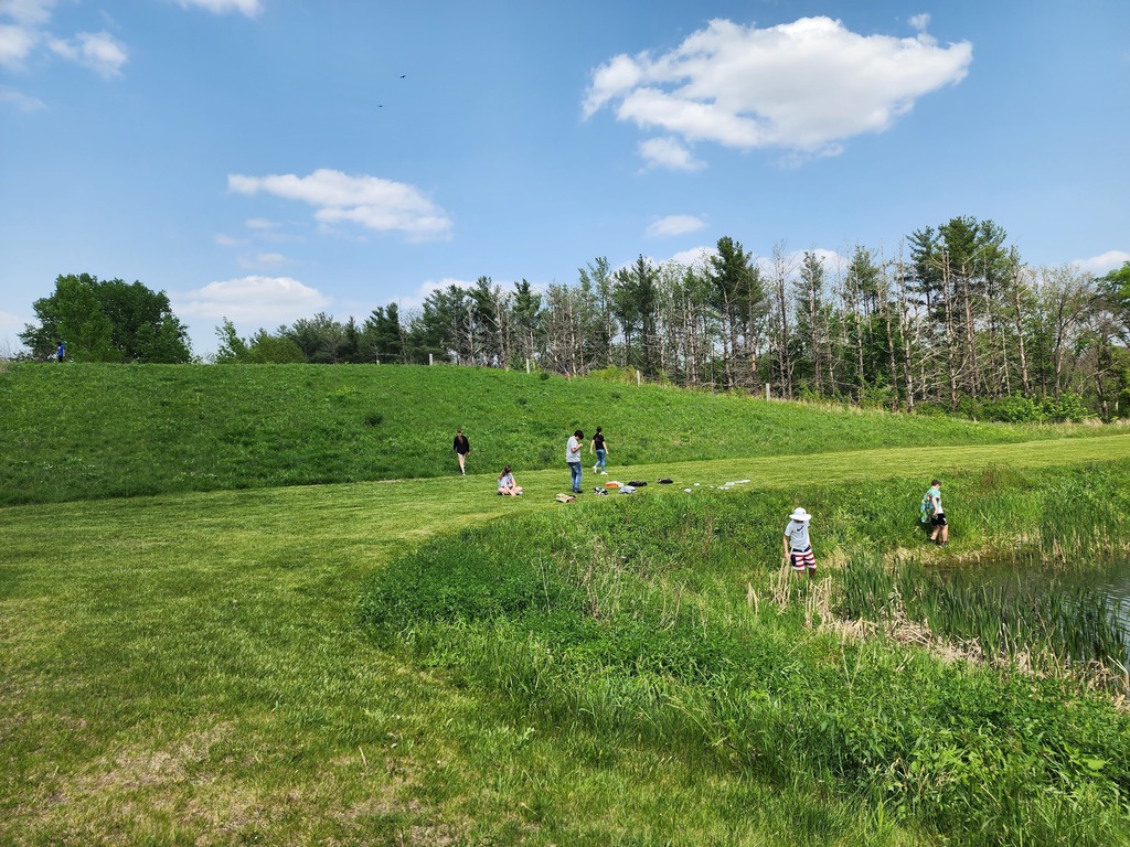 Yesterday the 7th graders went on a field trip to Twin Ponds to fish.