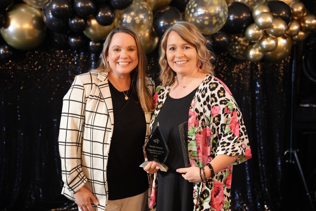 Natasha Hampton with Principal Emily Hays