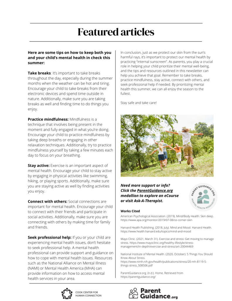 June Mental Health Newsletter