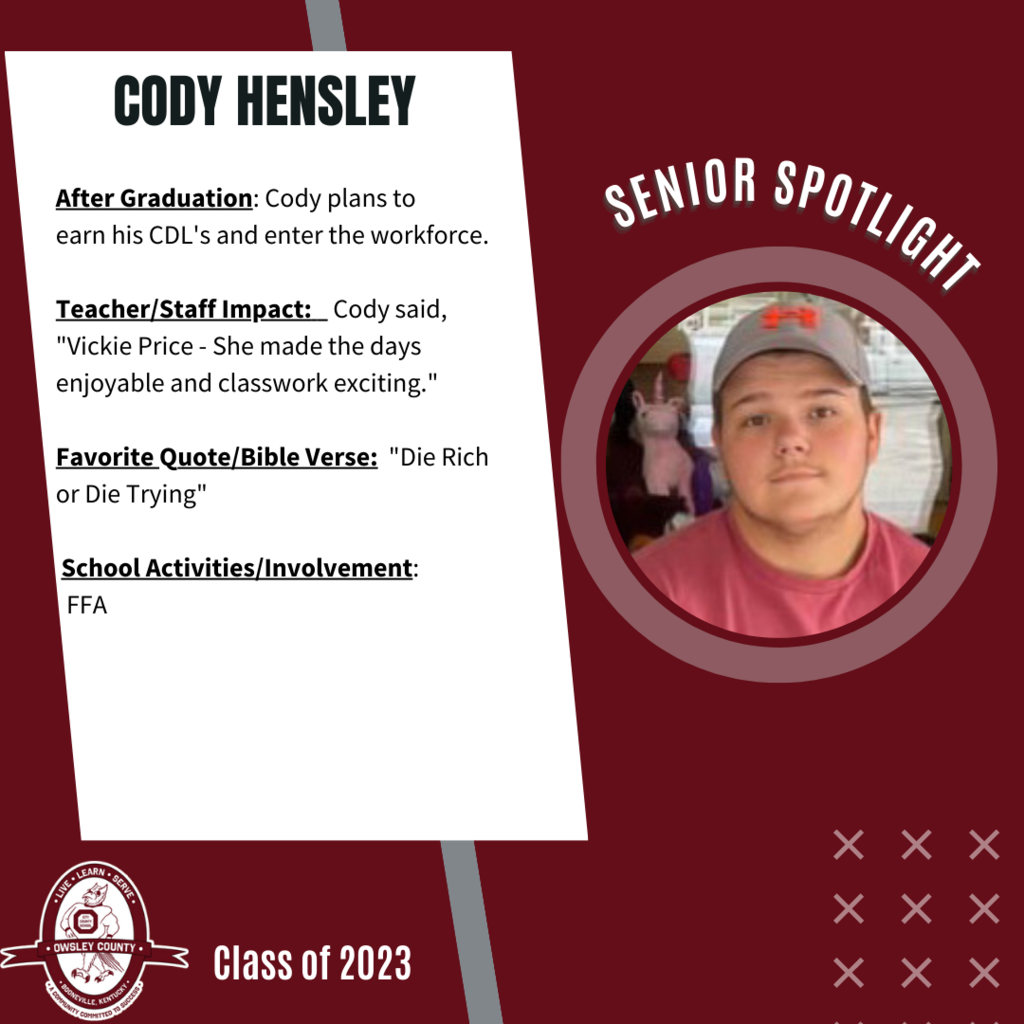 Senior Spotlight-Cody Hensley