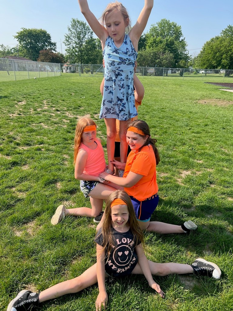 Future Bruin cheerleaders? 3rd grade students practice their skills