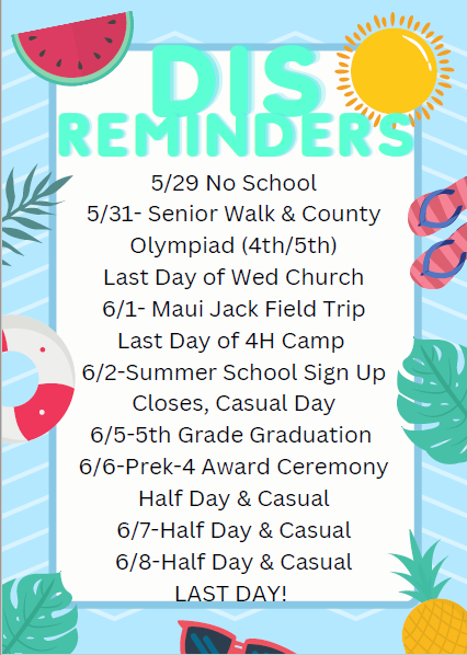 EOY reminders