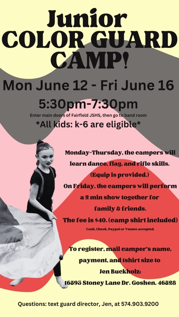 Fairfield color guard camp info