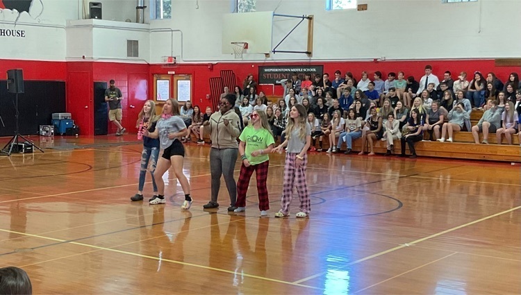 students dancing