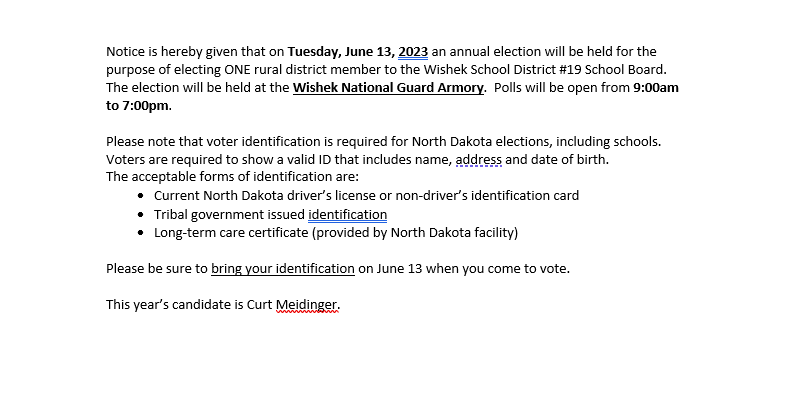 Election notice
