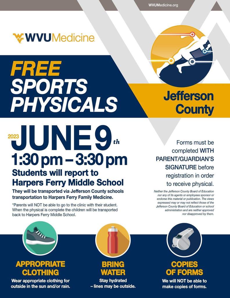 Free physicals flyer