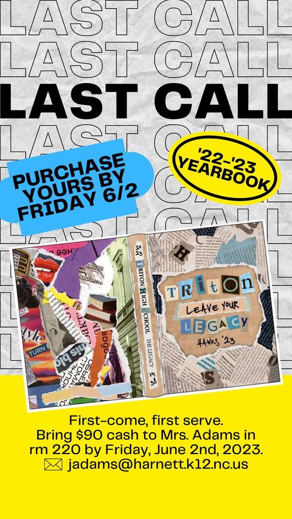 Final Call for THS Yearbooks