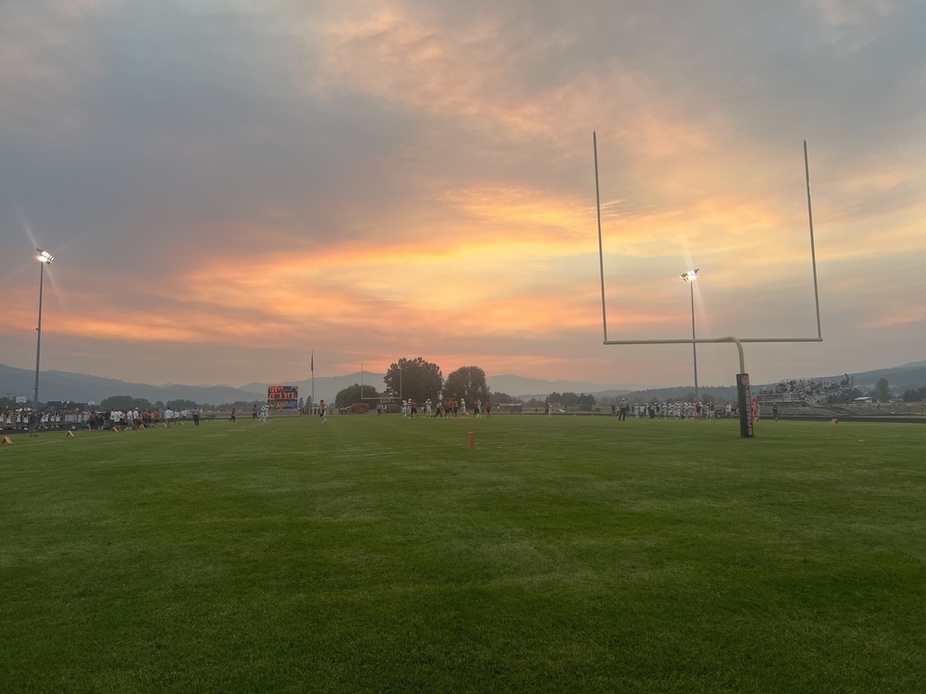 Bronc Football Field under sunset