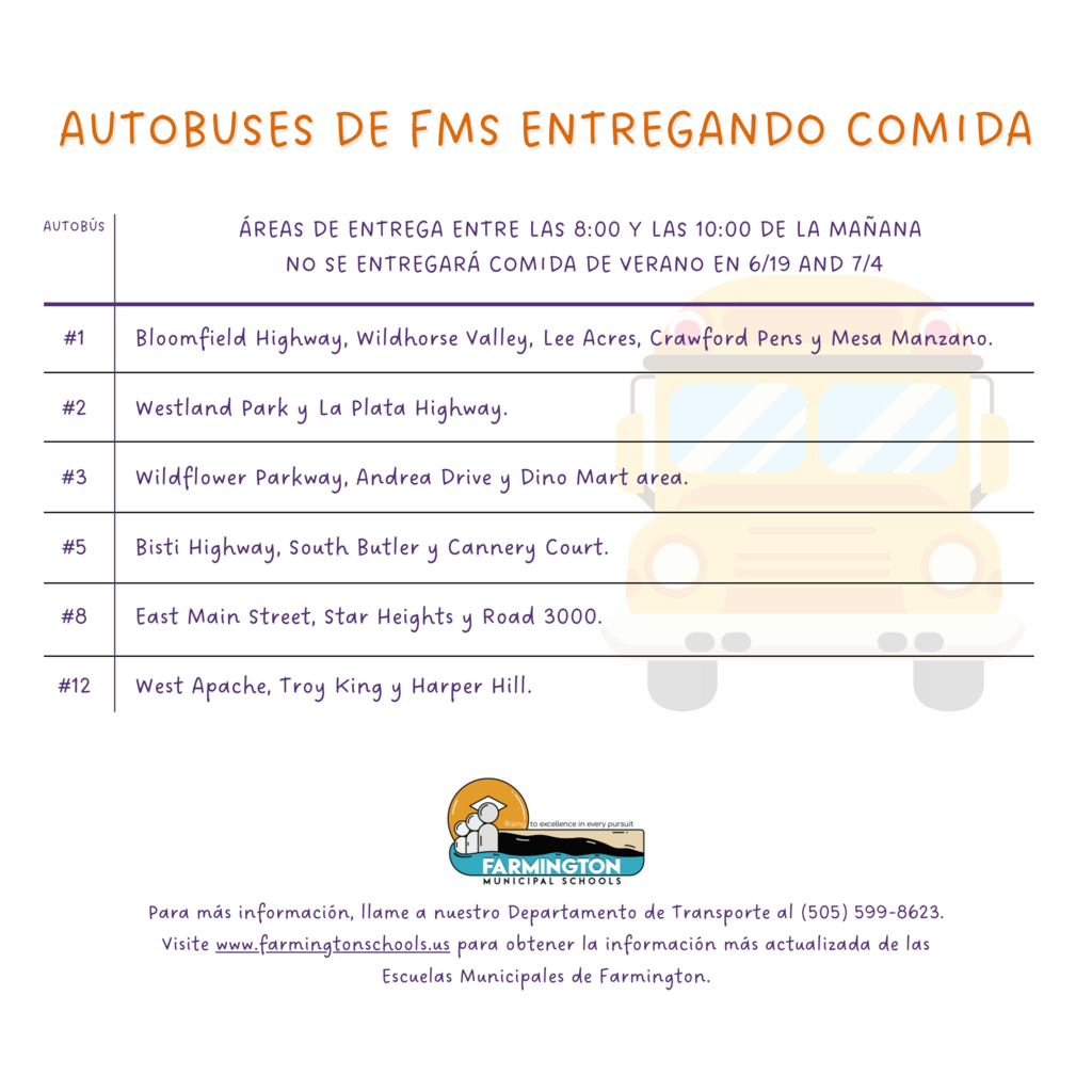 Autobuses de FMS entregando comida!