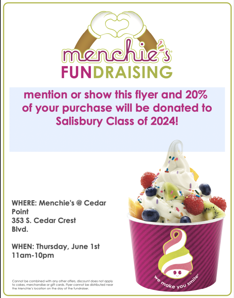 Menchies fundraiser on June 1, 2023