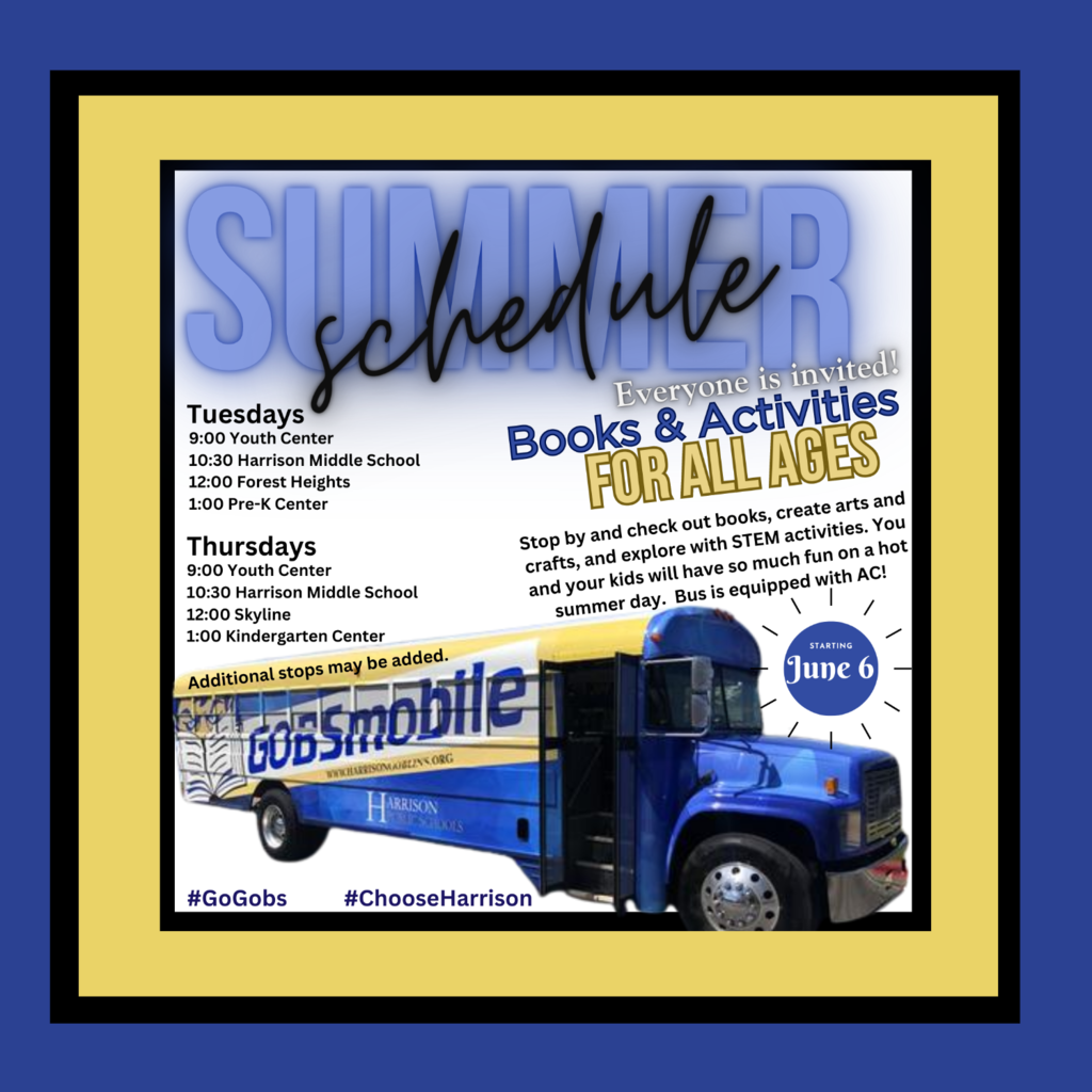 GOBSmobile Summer Schedule