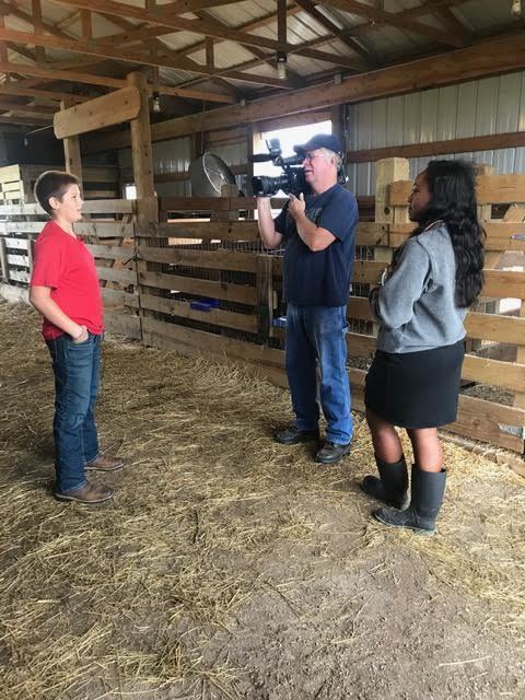 Owen talking about the cattle project the 6th graders are working on.