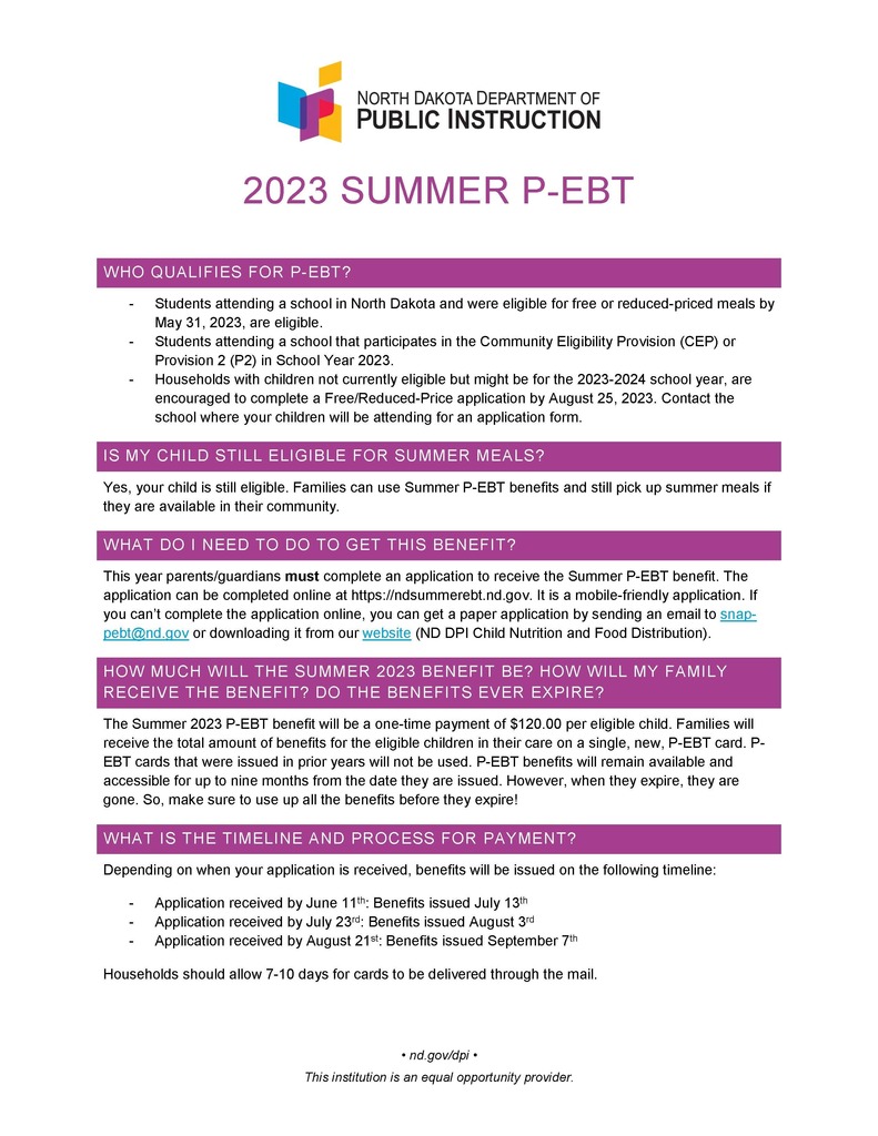 2023 Summer P-EBT