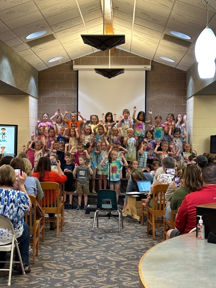 cooper kindergarteners performing at their end of the year program