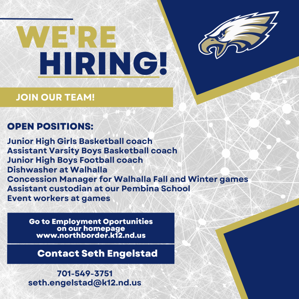 Come and join our team at North Border, we are hiring!