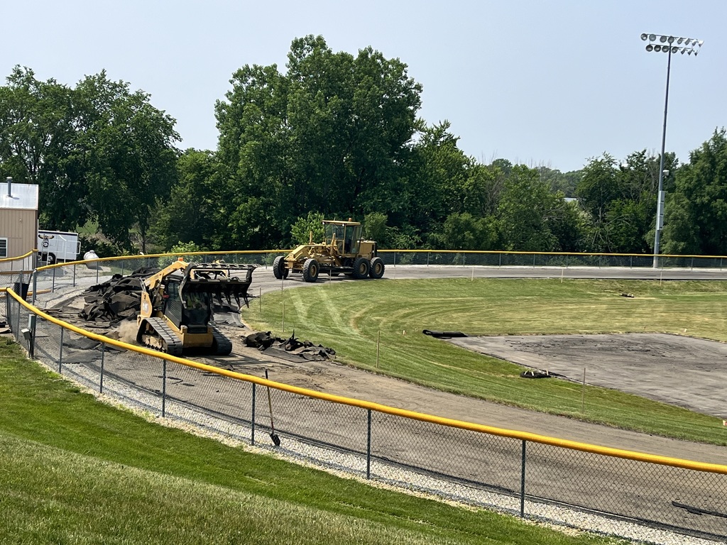 Construction on the track