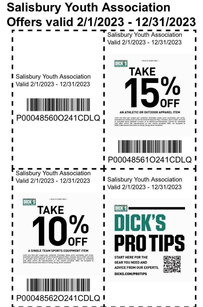 SYA Dick's coupon