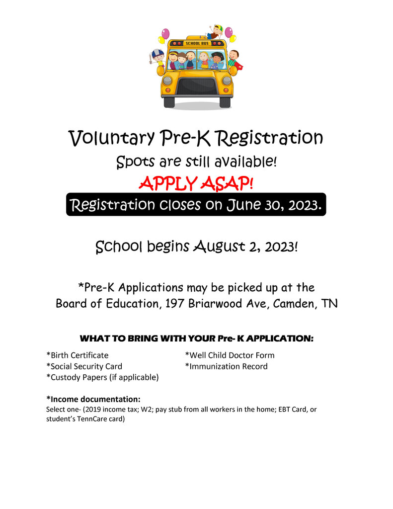 Voluntary Pre-K Flyer