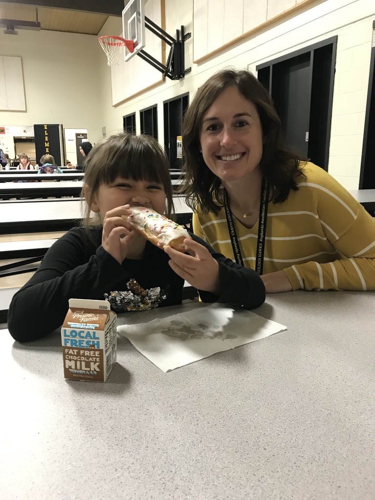 MP East Elementary Donuts with Dads and/or Grownups was a sweet success! ❤️🍩 #mphawks