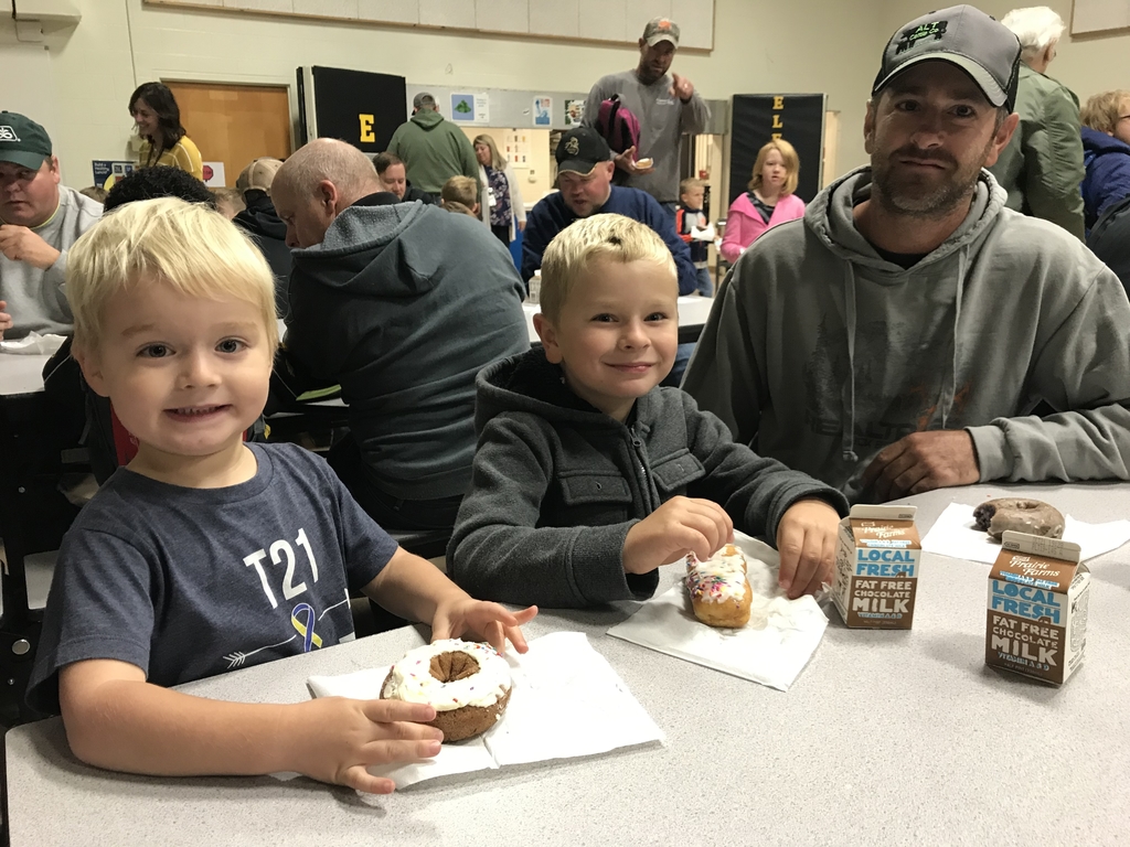 MP East Elementary Donuts with Dads and/or Grownups was a sweet success! ❤️🍩 #mphawks