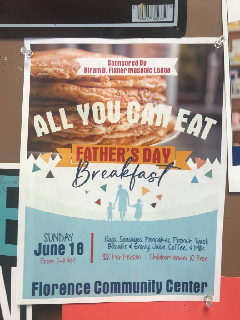 All you can eat Father's Day Breakfast June 18th
