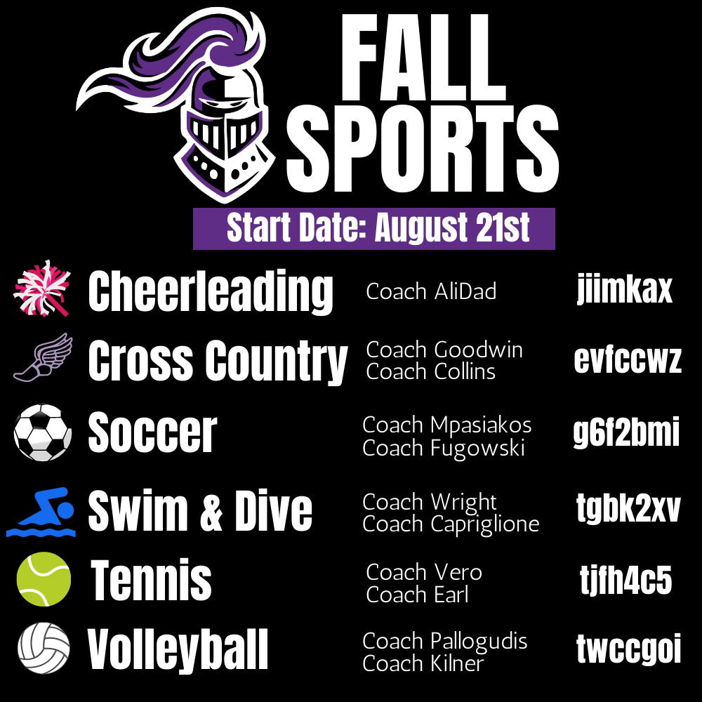 fall sports Google Classroom headers