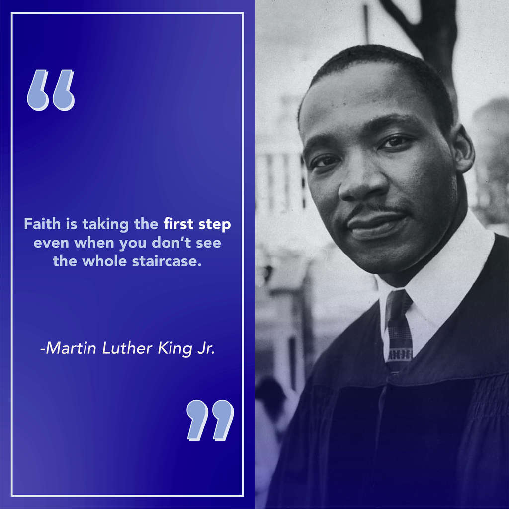 Martin Luther King Jr. graphic design quote post.