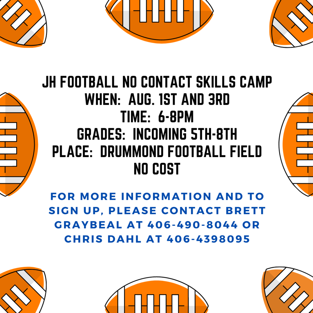 Junior High Football No Contact Skills Camp