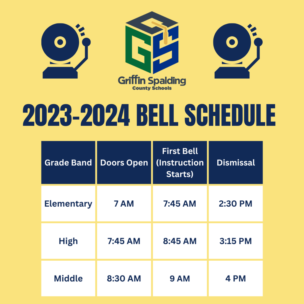 2023-24 GSCS Bell schedule