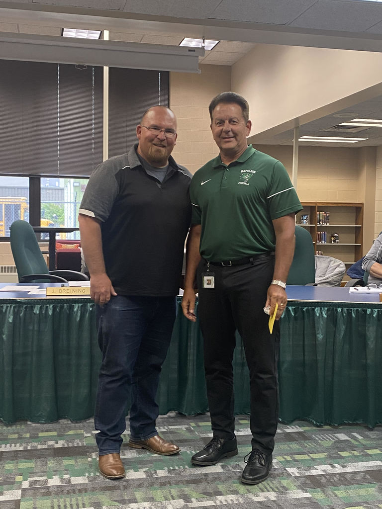 Photo of School Board President Jason Breining and Superintendent Jim Graham