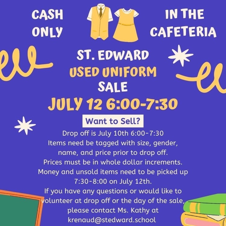 Used Uniform Sale July 12th